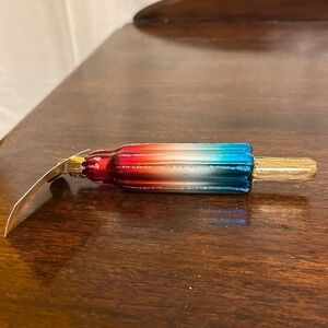 Ice Pop old World Christmas Colorful Popsicle Glass Tree Ornament NWT